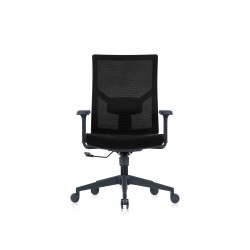 RFG Работен стол Snow W, черна седалка, черна облегалка