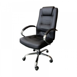 Директорски стол Slash, естествена кожа, черен