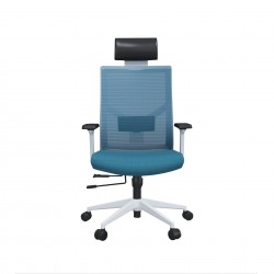 RFG Директорски стол Snow HB, светлосиня седалка, светлосиня облегалка