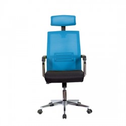 RFG Директорски стол Roma HB, дамаска и меш, черна седалка, светлозелена облегалка