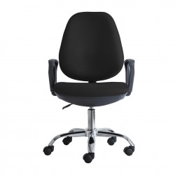 RFG Работен стол Presto Chrome, екокожа, черен