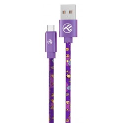Кабел Tellur GRAFFITI USB към USB-C, 3A, 1м - Purple