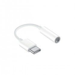 Пасивен адаптер Huawei CM20 USB-C към 3,5 мм жак, Bulk опаковка - Бял
