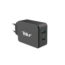 Двойно USB зарядно за стена Tellur QC 3.0, 6A