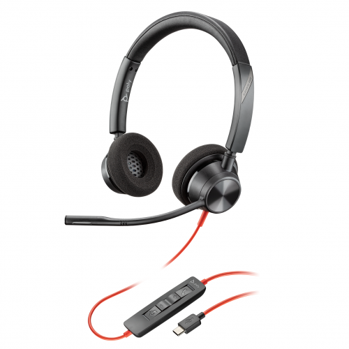 Plantronics Blackwire 3320, BW3320-M USB-C Headphones with microphone