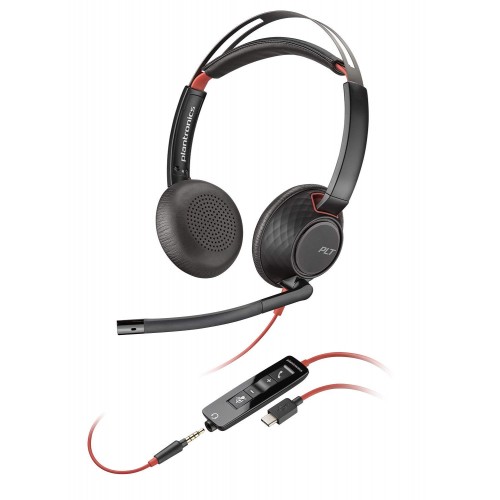 Слушалки с микрофон Plantronics Blackwire C5220 USB и 3,5мм жак