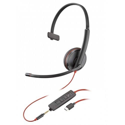 Слушалка с микрофон Plantronics Blackwire C3215 USB-C и 3,5мм жак
