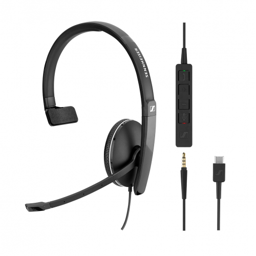 Sennheiser SC 135 USB-C Headset with microphone and 3.5 mm jack