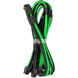 Кабел CableMod E-Series Pro ModMesh Sleeved 12VHPWR PCI-e Cable for Super Flower Leadex Platinum / Platinum SE / Titanium / V Gold Pro / V Platinum Pro, EVGA G7 / G6 / G5 / G3 / G2 / P2 / T2 (Black + Light Green, Nvidia 4000 series, 16-pin to Quad 8-pin, 