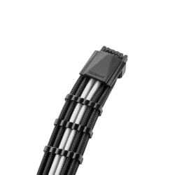 Кабел CableMod E-Series Pro ModMesh Sleeved 12VHPWR PCI-e Cable for Super Flower Leadex Platinum / Platinum SE / Titanium / V Gold Pro / V Platinum Pro, EVGA G7 / G6 / G5 / G3 / G2 / P2 / T2 (Black + White, Nvidia 4000 series, 16-pin to Dual 8-pin, 600mm)