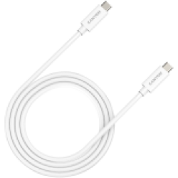 USB Кабели CANYON UC-44, cable, U4-CC-5A1M-E, USB4 TYPE-C to TYPE-C cable assembly 40G 1m 5A 240W(ERP) with E-MARK, CE, ROHS, white