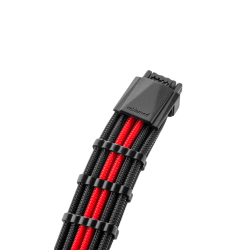 Кабел CableMod E-Series Pro ModMesh Sleeved 12VHPWR PCI-e Cable for Super Flower Leadex Platinum / Platinum SE / Titanium / V Gold Pro / V Platinum Pro, EVGA G7 / G6 / G5 / G3 / G2 / P2 / T2 (Black + Red, Nvidia 4000 series, 16-pin to Dual 8-pin, 600mm)