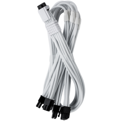 Кабел CableMod E-Series Pro ModMesh Sleeved 12VHPWR PCI-e Cable for Super Flower Leadex Platinum / Platinum SE / Titanium / V Gold Pro / V Platinum Pro, EVGA G7 / G6 / G5 / G3 / G2 / P2 / T2 (White, Nvidia 4000 series, 16-pin to Quad 8-pin, 60cm)