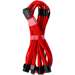 Кабел CableMod E-Series Pro ModMesh Sleeved 12VHPWR PCI-e Cable for Super Flower Leadex Platinum / Platinum SE / Titanium / V Gold Pro / V Platinum Pro, EVGA G7 / G6 / G5 / G3 / G2 / P2 / T2 (Red, Nvidia 4000 series, 16-pin to Quad 8-pin, 60cm)