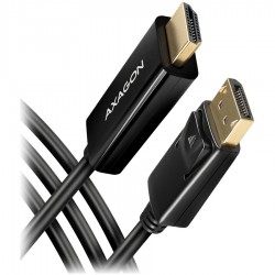 Видео адаптери AXAGON RVD-HI14C2 DisplayPort > HDMI 1.4 cable 1.8m 4K/30Hz