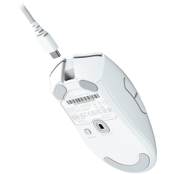 Гейминг мишка Razer DeathAdder V3 Pro - White Edition, Ergonomic Wireless Gaming Mouse, Speedflex Charging Cable USB Type C, 30000DPI, Optical Mouse Switches Gen-3, 63 g, Focus Pro 30K Optical Sensor