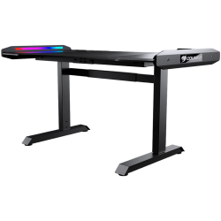 Gaming Desk COUGAR Mars Pro 150 - Convenient Display Extension, Dual-sided RGB Lighting Effects, High-strength Welded Steel Frame, 1533x771(mm), USB 3.0 Type-A x2/USB 3.0 Type-C x1/Type-C Monitor Extension/Audio Jacks x2/RGB button