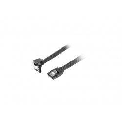 Lanberg SATA DATA III (6GB/S) F/F cable 30cm metal clips angled  black