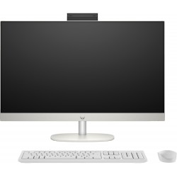 Настолен компютър HP All-in-One 24-cr0003nu Shell White  AMD Ryzen 5-7520U(up to 4GHz/8MB/8C)  23.8  FHD AG IPS  16GB 5500Mhz on-board  512GB PCIe SSD  WiFi 6 2x2 +BT  HP Keyboard & HP Mouse  Free DOS
