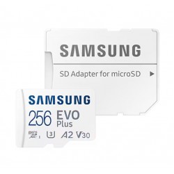  Samsung 256GB micro SD Card EVO Plus with Adapter  UHS-I interface  Read Speed up to 160MB/s