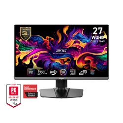  MSI MPG 271QRX QD-OLED  26.5   360Hz  0.03ms  WQHD 2560x1440  Oled Care 2.0  Fanless Design with Graphene  ClearMR 13000  KVM  Mystic Light  AI VISION  250 nits  1500000:1  100M;1  DP (1.4a)  2x HDMI (2.1)  Type-C (DP alt. PD 90W)  USB HUB  Adj.Stand 110