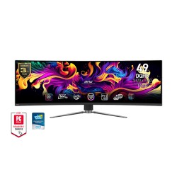  MSI MPG 491CQP QD-OLED  49   144Hz  0.03ms  DQHD 5120x1440  32:9  Oled Care 2.0  Fanless Design with Graphene  ClearMR 8000  HDR True Black 400  AI VISION  KVM  PBP  PIP  250 nits  1500000:1  DP (1.4a)  2x HDMI (2.1)  Type-C (DP alt. PD 90W)  USB HUB