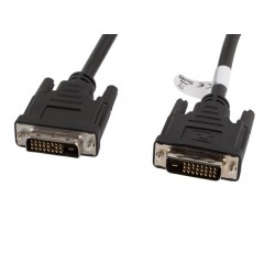  Lanberg DVI-D (M) (24+1)-> DVI-D (M) (24+1) cable 1.8m  dual link  black