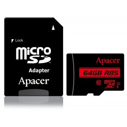  Apacer 64GB microSDXC Class 10 UHS-I (1 adapter)