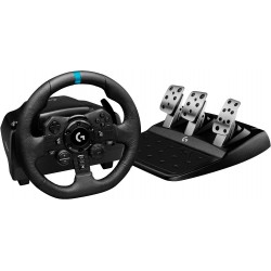  Logitech G923 Racing Wheel And Pedals  Play Station 4  PC  900° Rotation  Trueforce Next-Gen Force Feedback  Dual Clutch (In Supported Games)  Aluminium  Steel  Leather