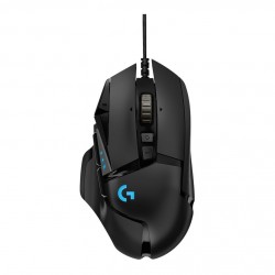  Logitech G502 Mouse  Lightsync RGB  HERO 25K DPI Sensor  400 IPS  5x3.6g Optional Weights  11 Programmable Buttons  114g  Black