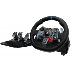  Logitech G29 Driving Force Racing Wheel  PlayStation 4  PlayStation 3  PC  900° Rotation  Dual Motor Force Feedback  Adjustable Pedals  Leather 