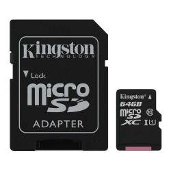 [KIN-SDCS2-64GB] Kingston Canvas Select Plus карта памет microSDXC 64GB, Class 10 UHS-I с адаптер към SD