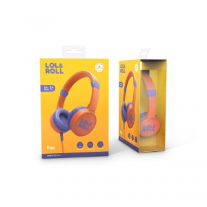 Жични детски слушалки Energy LOL&ROLL POP - Orange