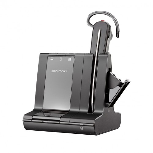 Plantronics SAVI 8245-M Convertible Office Wireless DECT Headset for PC, Landline and Mobile Phones (Unlimited talk time)