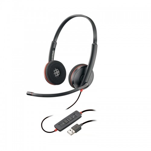Слушалки с микрофон Plantronics Blackwire C3220 USB Stereo - Черни