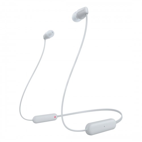 Безжични слушалки Sony WI-C100 Wireless - White