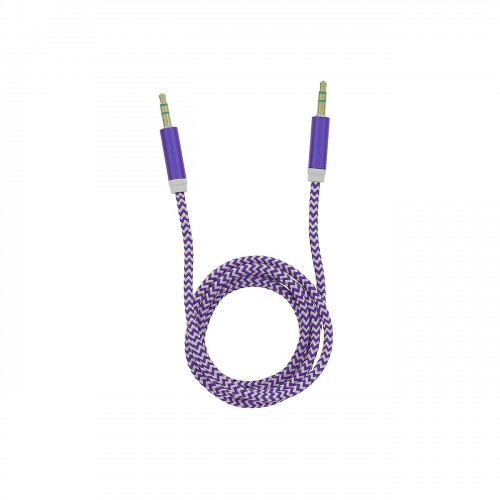 Аудио кабел Tellur Basic AUX 3,5 мм жак - 1м, Лилав