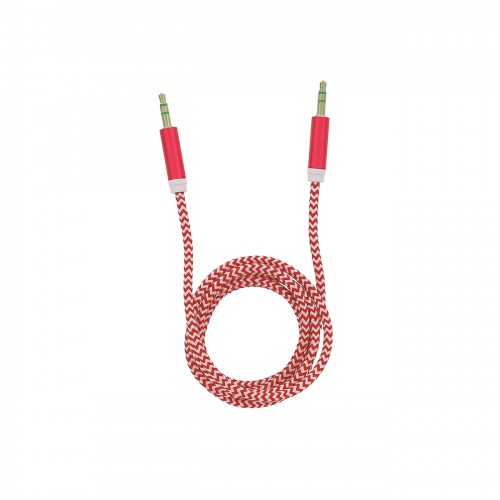 Аудио кабел Tellur Basic AUX 3,5 мм жак - 1м, Червен