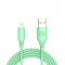 Силиконов кабел Tellur от USB към Lightning - Зелен