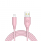Силиконов кабел Tellur от USB към Lightning - Розов