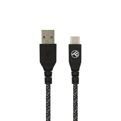 Кабел Tellur Green USB Тype-A към USB Type-C, 3A - Black