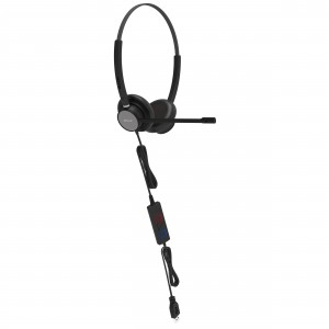 Слушалки с микрофон Tellur VOICE 420 с USB, 3,5 мм жак и USB-C адаптер