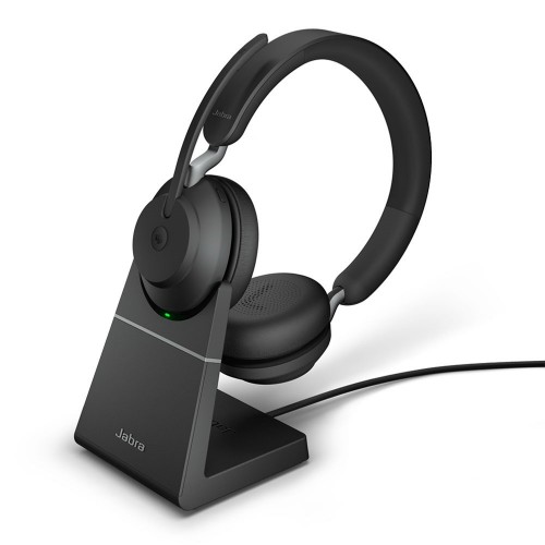 Bluetooth слушалка с микрофон Jabra Evolve2 65 UC Stereo - USB-C със стойка за зареждане
