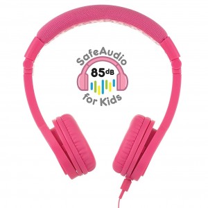 Жични детски слушалки BuddyPhones Explore+, Rose Pink