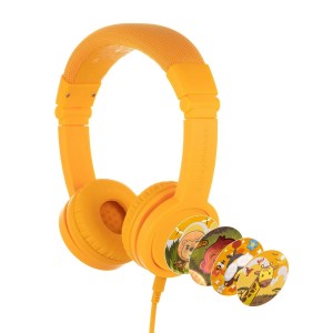 Жични детски слушалки BuddyPhones Explore+, Sun Yellow