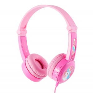 Жични детски слушалки BuddyPhones Travel, Light Pink