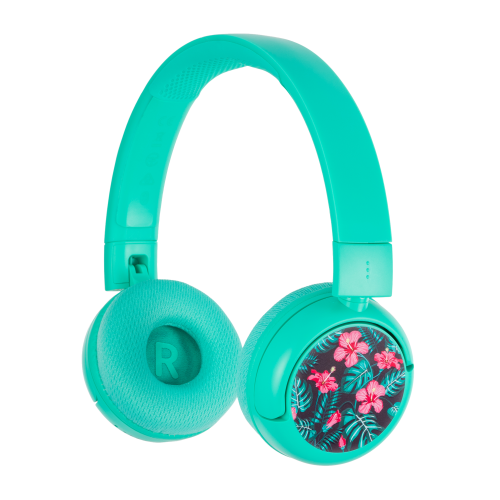 BuddyPhones POP wireless kids headset turquoise