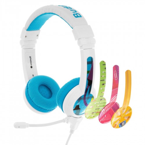 Детски слушалки с микрофон BuddyPhones SCHOOL+, Blue