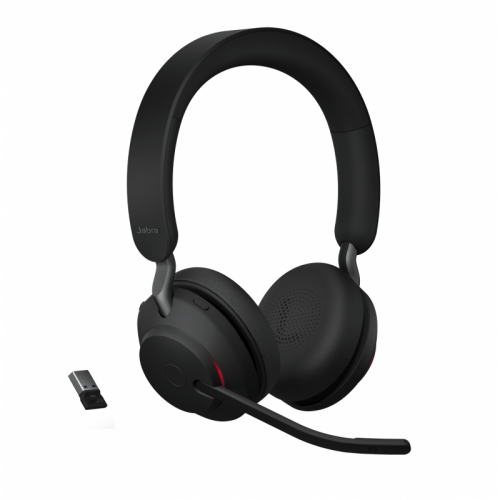 Bluetooth слушалка с микрофон Jabra Evolve2 65 MS Teams Stereo с USB-A - Черни