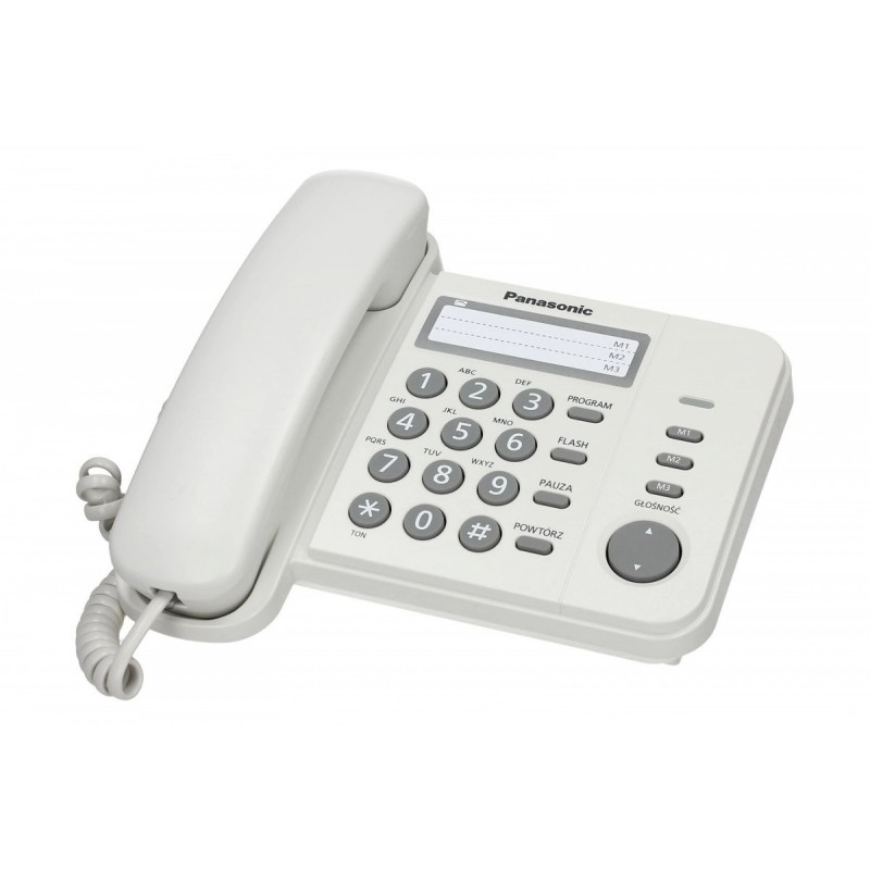 Стационарен телефон Panasonic KX-TS520 - Бял